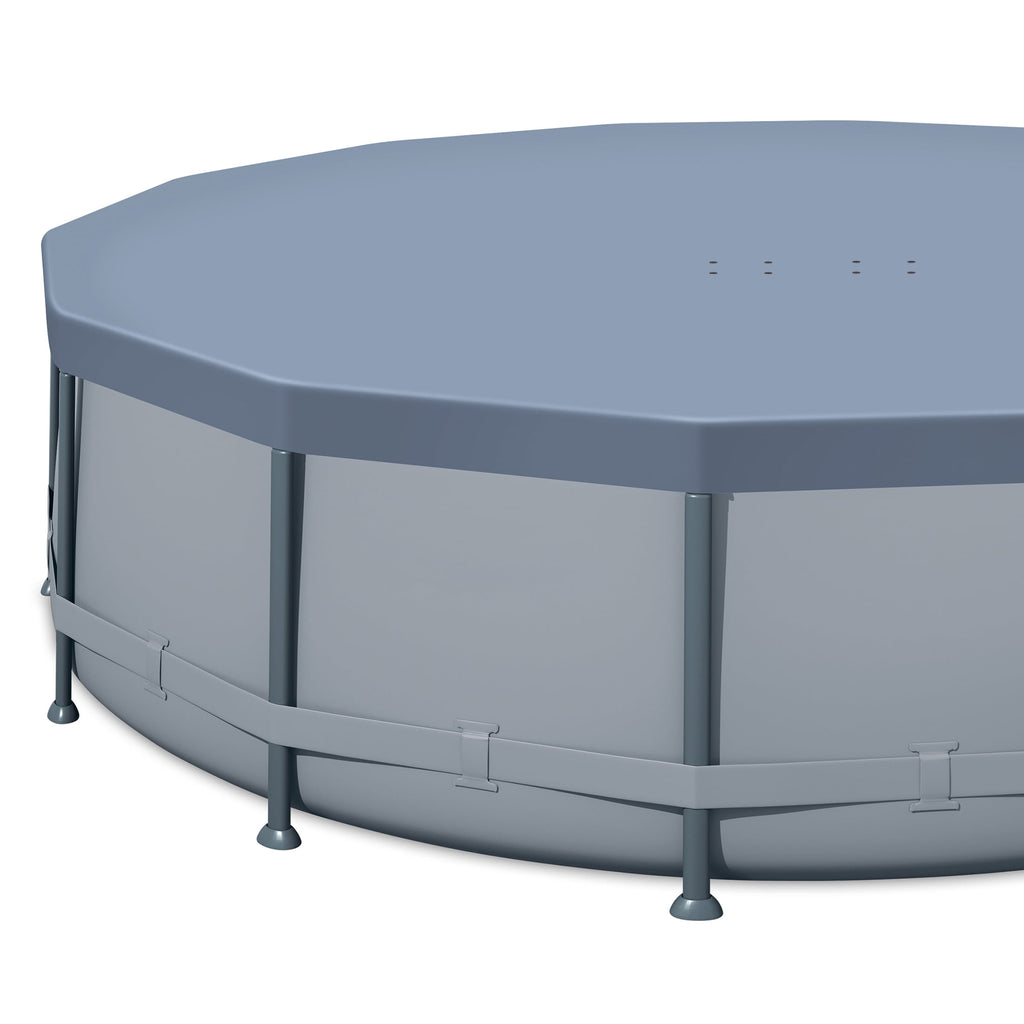 Funsicle 14 ft Oasis Round Above Ground Metal Frame Swimming Pool, Includes SkimmerPlus Pump, Age 6 & up