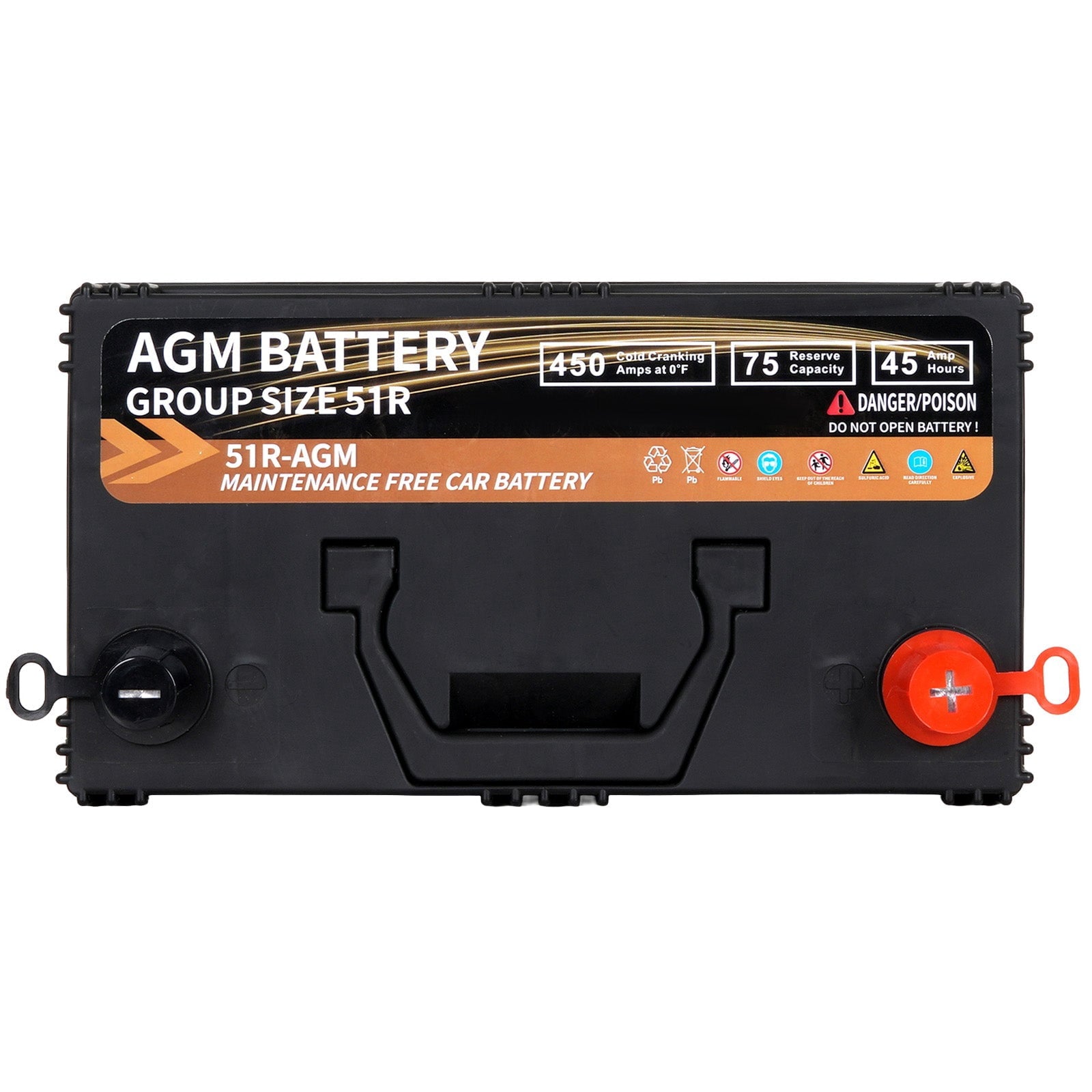 Anlibatt Car AGM Battery Group Size 48 H6 Start Stop Battery 12V 70Ah 760CCA Maintenance Free Rechargeable