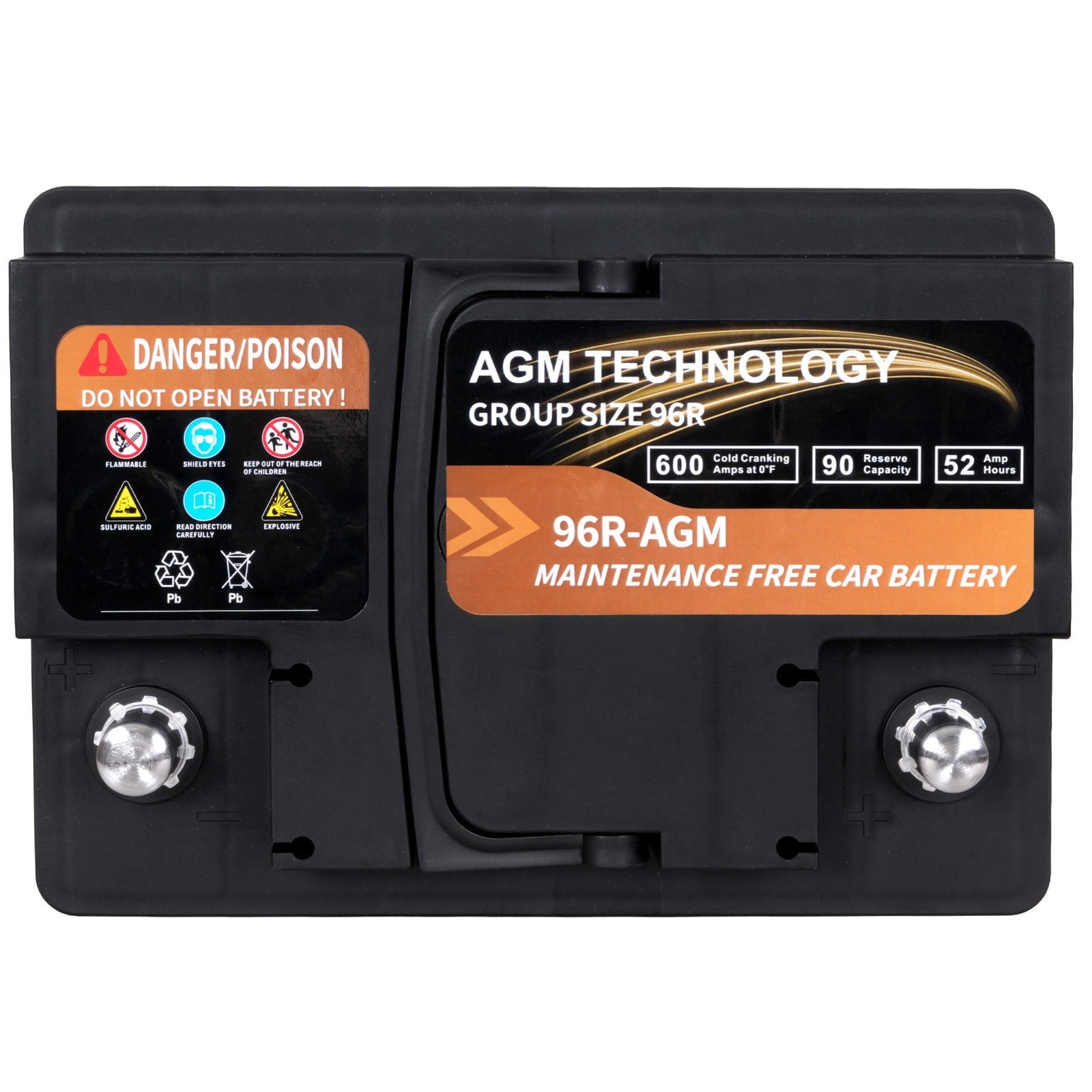 Anlibatt Car AGM Battery Group Size 48 H6 Start Stop Battery 12V 70Ah 760CCA Maintenance Free Rechargeable