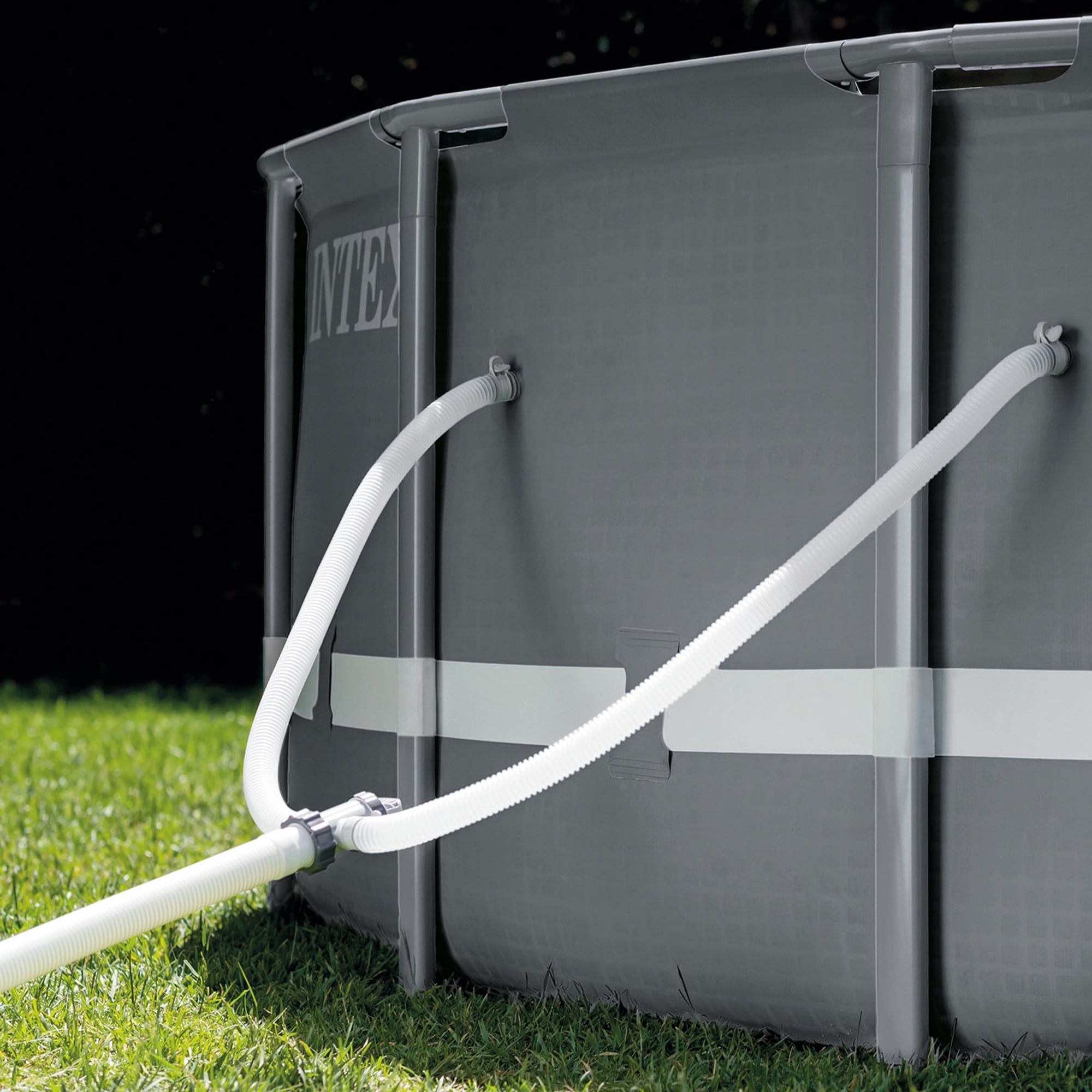 INTEX 18ft x 52in Ultra XTR Above Ground Swimming Pool, Sand Filter Pump, & Automatic Vacuum Cleaner