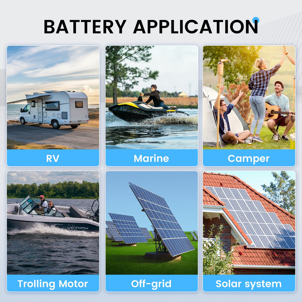 12v 50ah LiFePO4 Battery with 100A BMS Lithium Iron Phosphate Battery for Home Energy Storage Boat Marine Camping