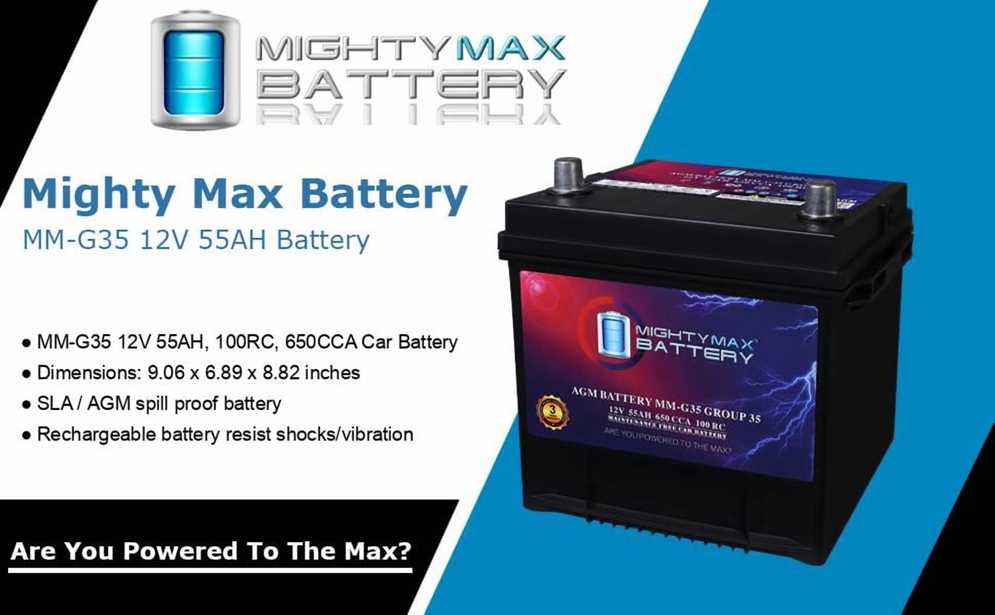 MM-H5 Start and Stop Car BCI Group Size 47 12V 60 AH, 100RC, 680 CCA Rechargeable AGM Car Battery