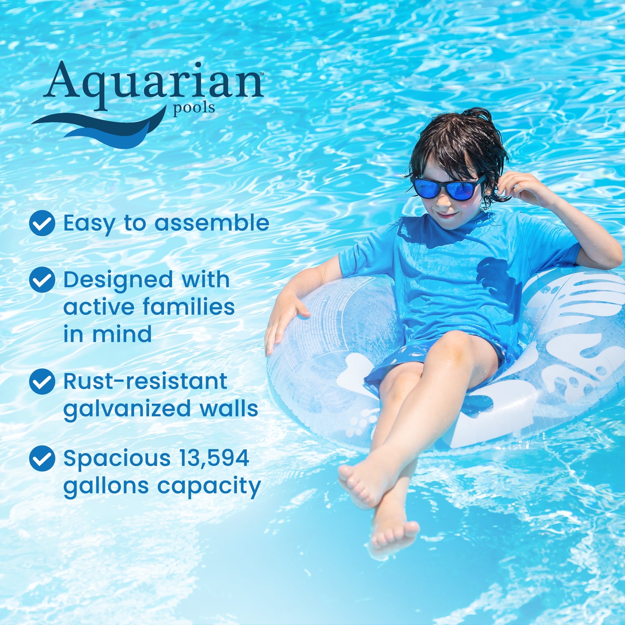 Aquarian Phoenix 18' x 52 Steel Frame DIY Family Size Above Ground Pool