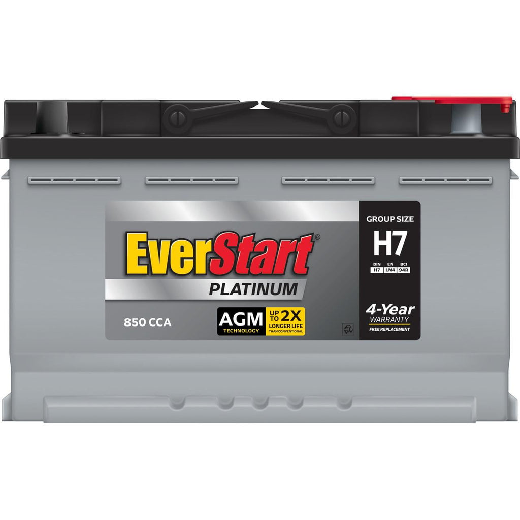 EverStart Platinum AGM Automotive Battery, Group Size H7 / LN4 / 94R 12 Volt, minimum 800 CCA