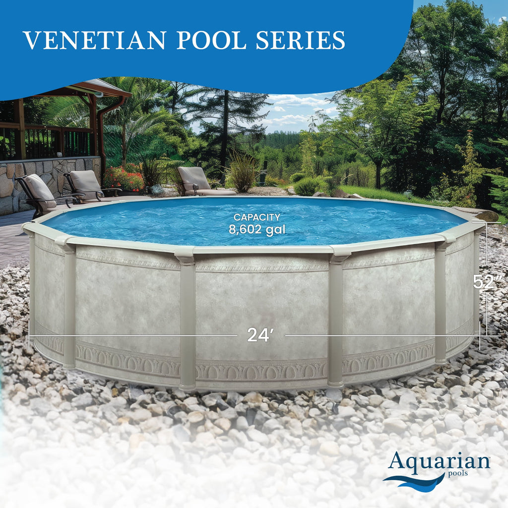 Aquarian Phoenix 18' x 52 Steel Frame DIY Family Size Above Ground Pool