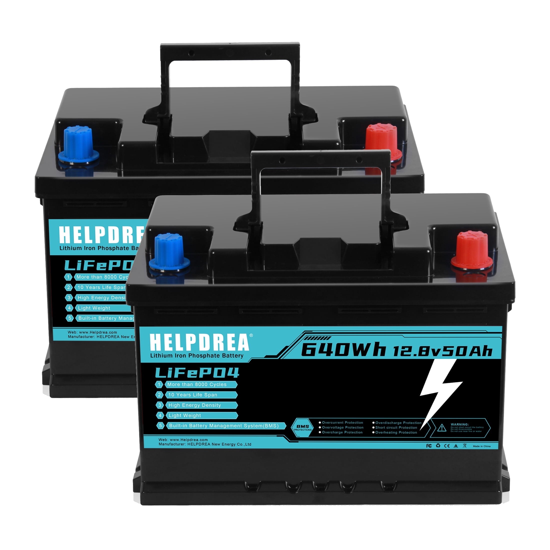 12v 50ah LiFePO4 Battery with 100A BMS Lithium Iron Phosphate Battery for Home Energy Storage Boat Marine Camping