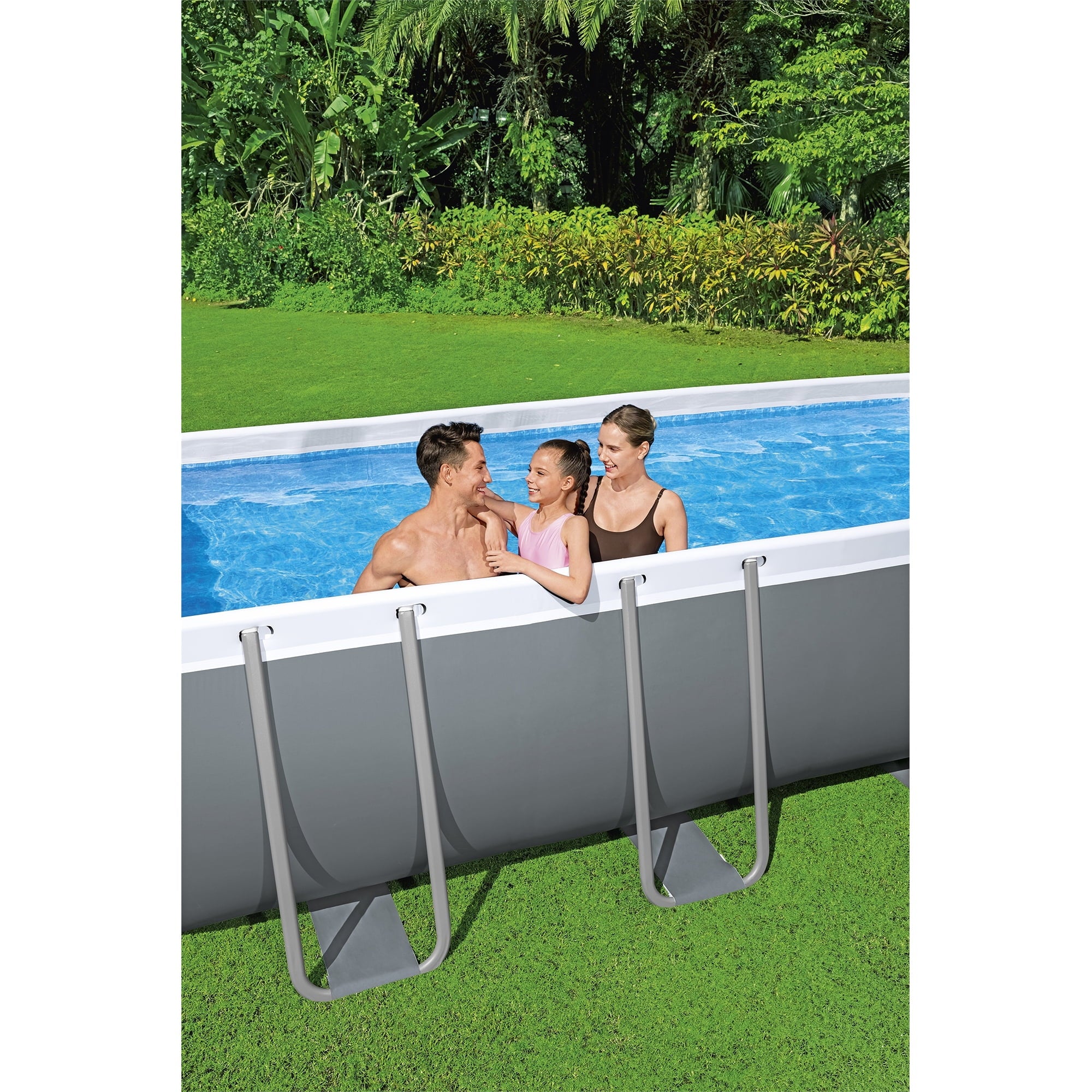 Bestway 18ft x 9ft x 4ft Rectangular Above Ground Swimming Pool Kit