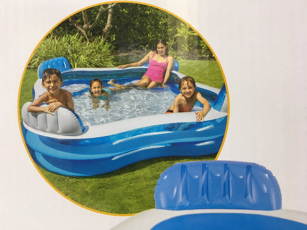 Intex 56475EP Swim Center Family Lounge Inflatable Pool 90 X 90 X 26