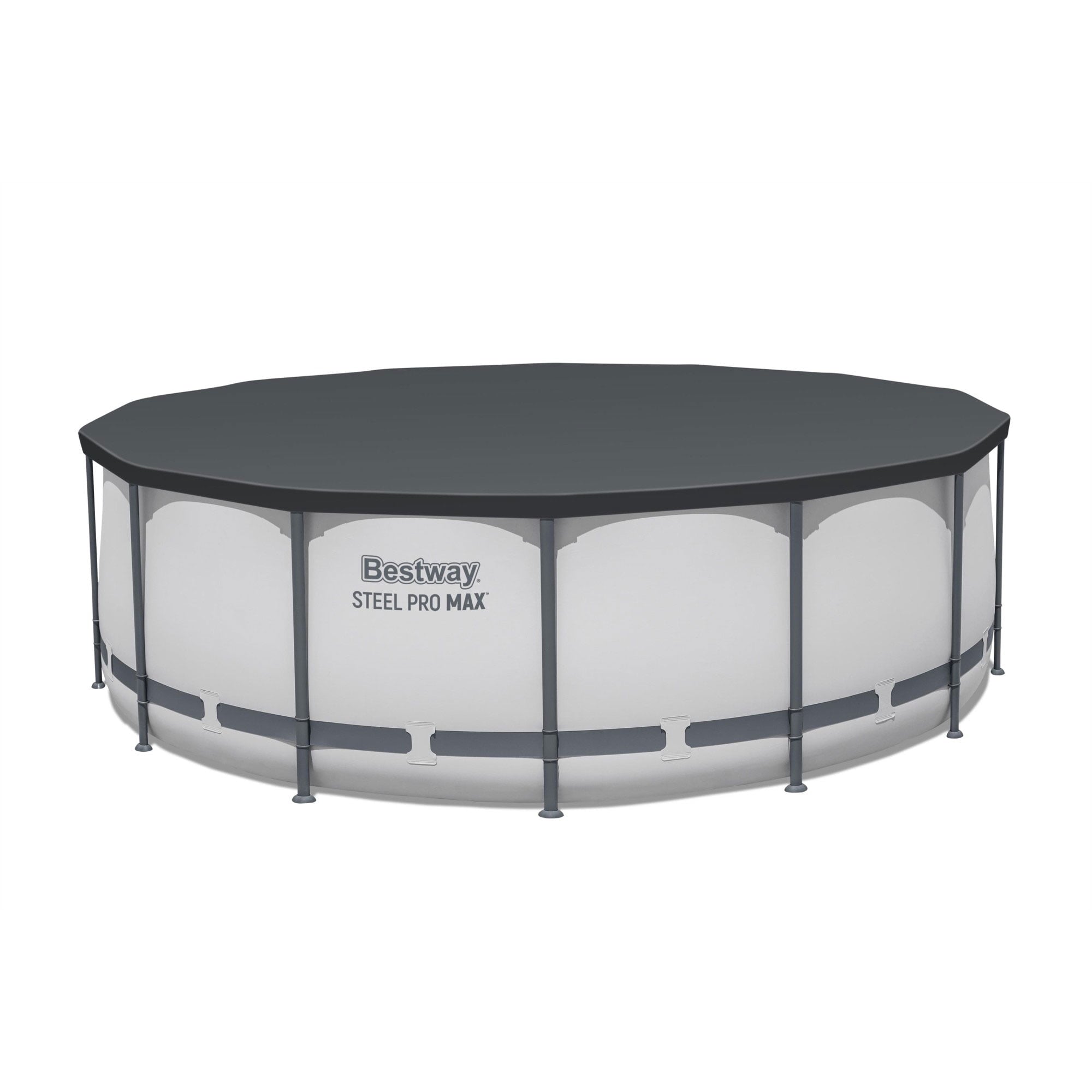 Bestway Steel Pro MAX 15'x42 Metal Frame Above Ground Pool Set w/ Pump, Ladder, & Cover
