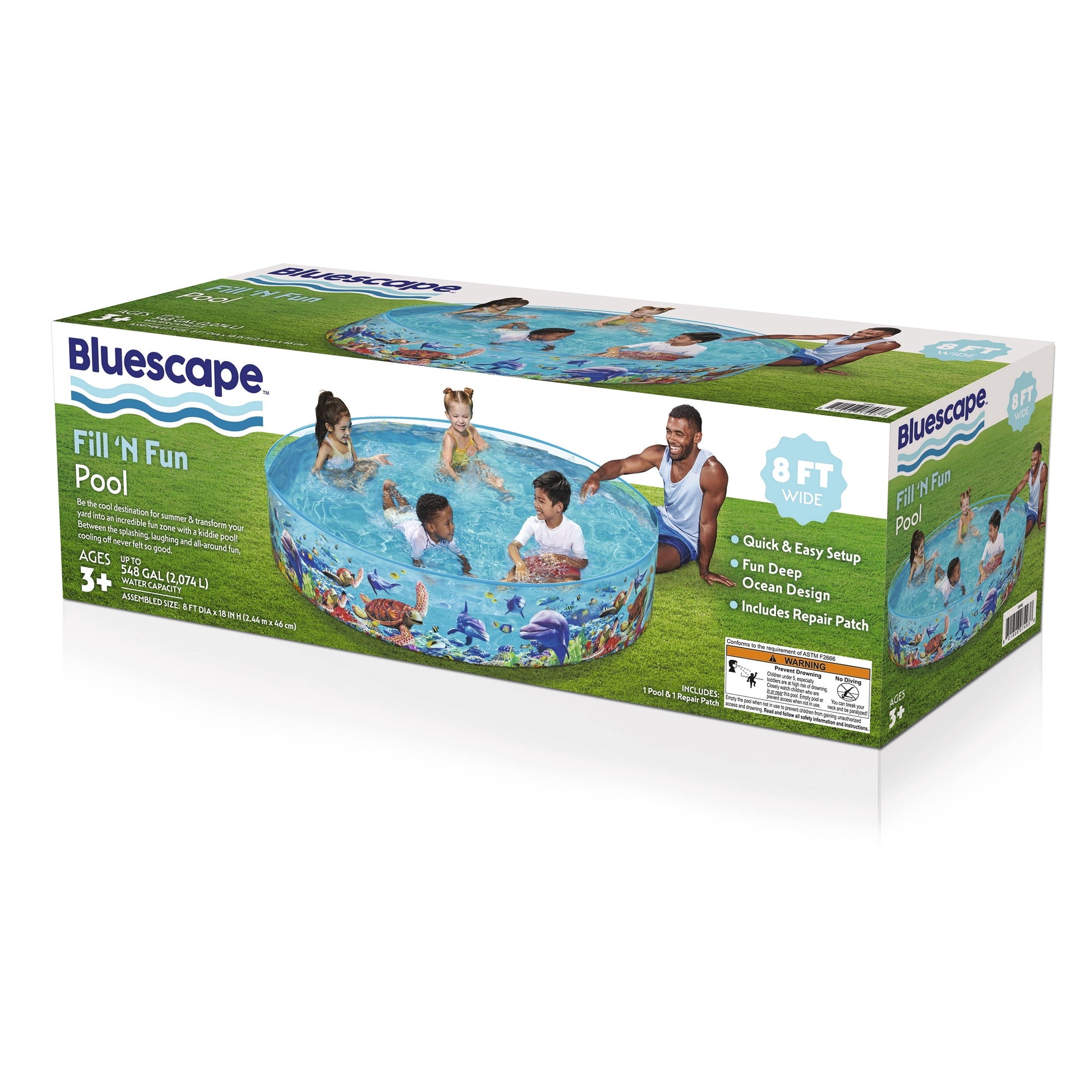 Bluescape Fill 'N Fun Play Pool 8' x 18
