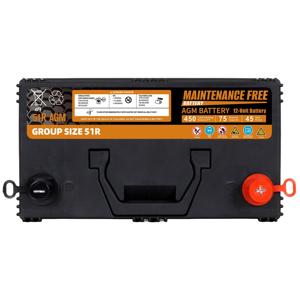 Anlibatt BCI Group 49 Battery, AGM 12 Volt Rechargeable Automotive Batteries for Car, H8 900CCA 95Ah 160RC Maintenance Free