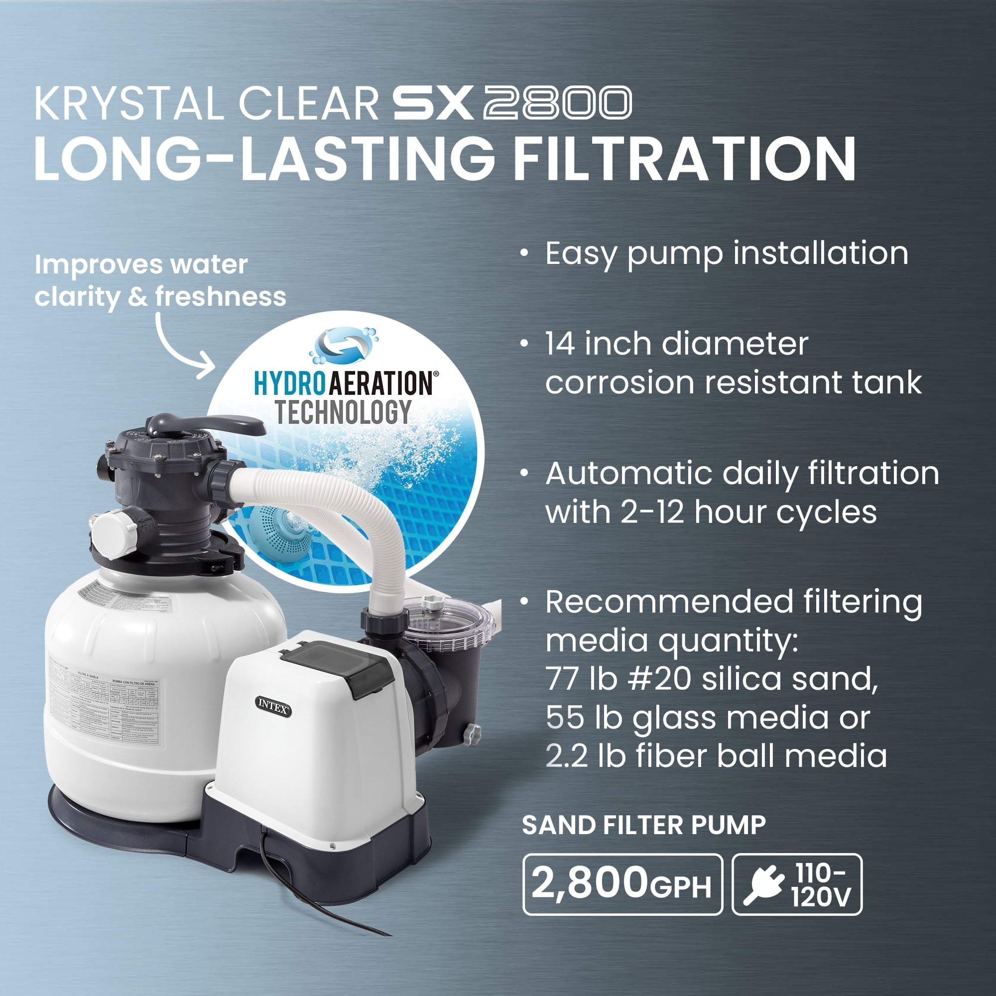 Intex Ultra XTR 24' x 52 Round Above Ground Pool & 2 Pack OptiFlow Filter Sand