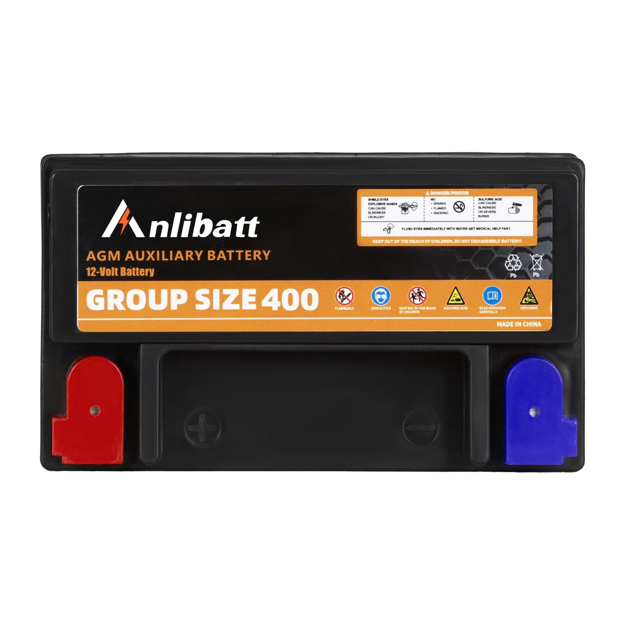 Anlibatt BCI Group 48 Battery, AGM 12 Volt Rechargeable Automotive Batteries for Car, H6 760CCA 70Ah 120RC, Maintenance Free