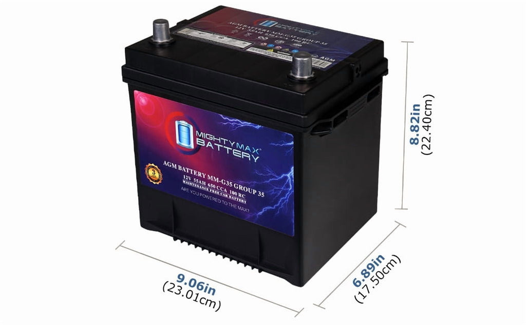 MM-H5 Start and Stop Car BCI Group Size 47 12V 60 AH, 100RC, 680 CCA Rechargeable AGM Car Battery