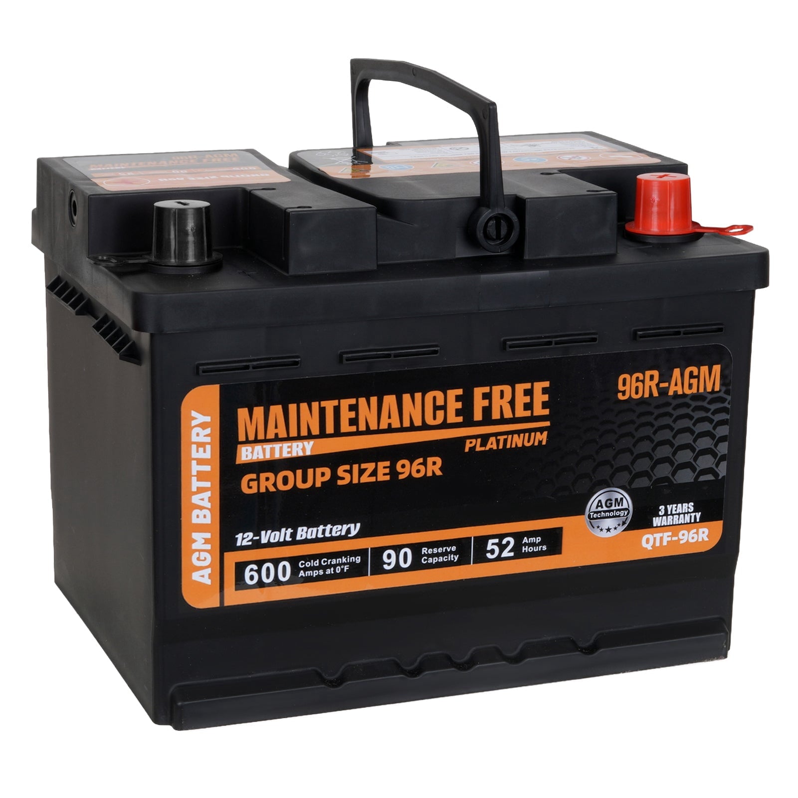 Anlibatt BCI Group 49 Battery, AGM 12 Volt Rechargeable Automotive Batteries for Car, H8 900CCA 95Ah 160RC Maintenance Free
