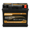 Autocessking Platinum AGM Battery, Group 47 Rechargeable Automotive Batteries for Car, 12V H5 680CCA 60Ah 100RC