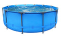 Avenli 12’ x 30 Round Blue Metal-Walled Above-Ground Swimming Pool with Filter