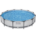 Bestway 12' x 30 Steel Pro Round Frame Above Ground Pool Set with Filter Pump