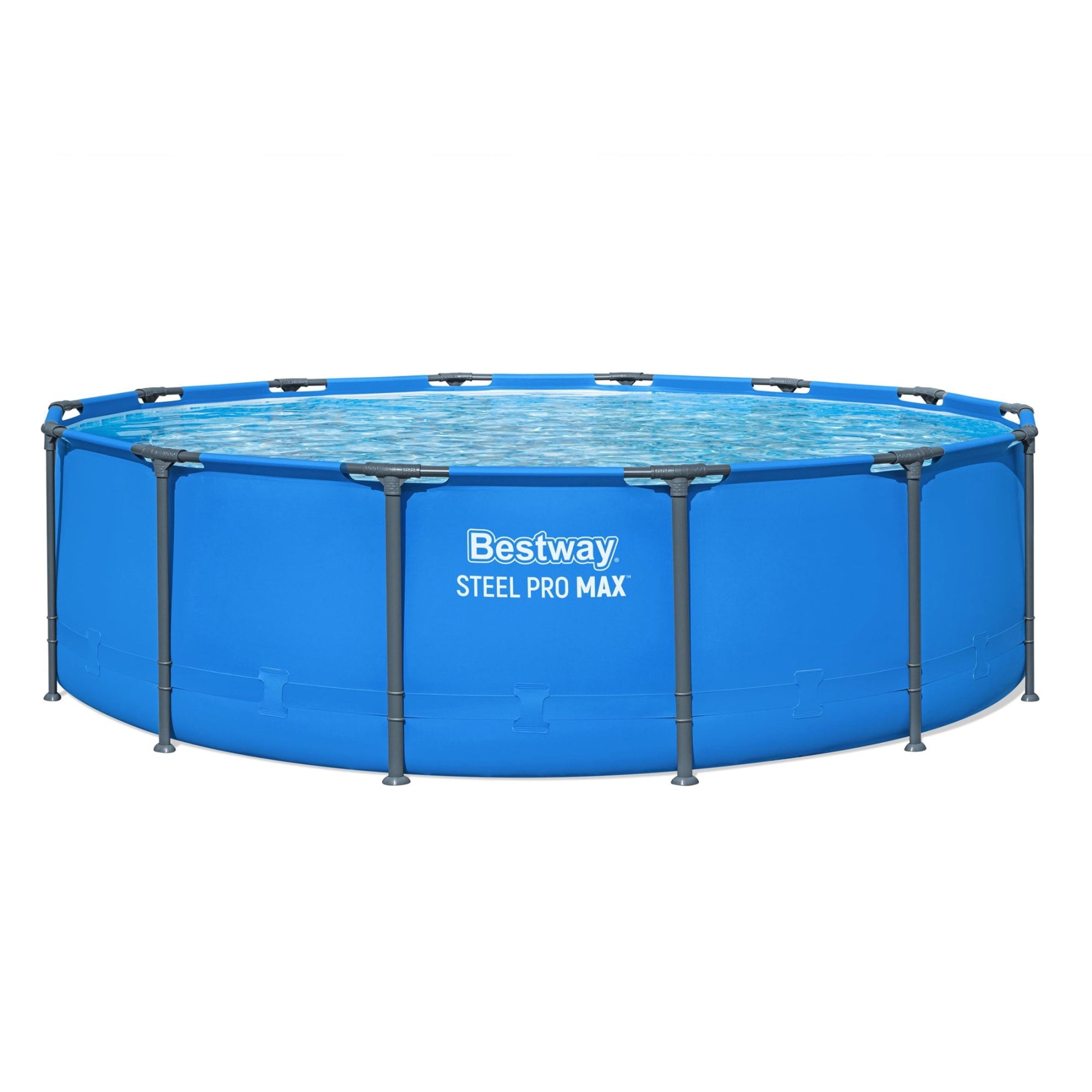 Bestway Steel Pro MAX 14’ x 42 Metal Frame Above Ground Pool, Blue, POOL ONLY