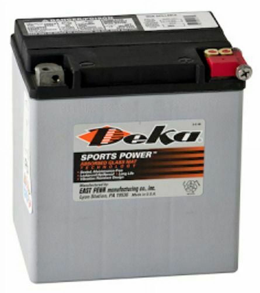 Deka AGM 12V Vehicle Battery, 400 CCA Top & Side Post for ATV Motorcycle
