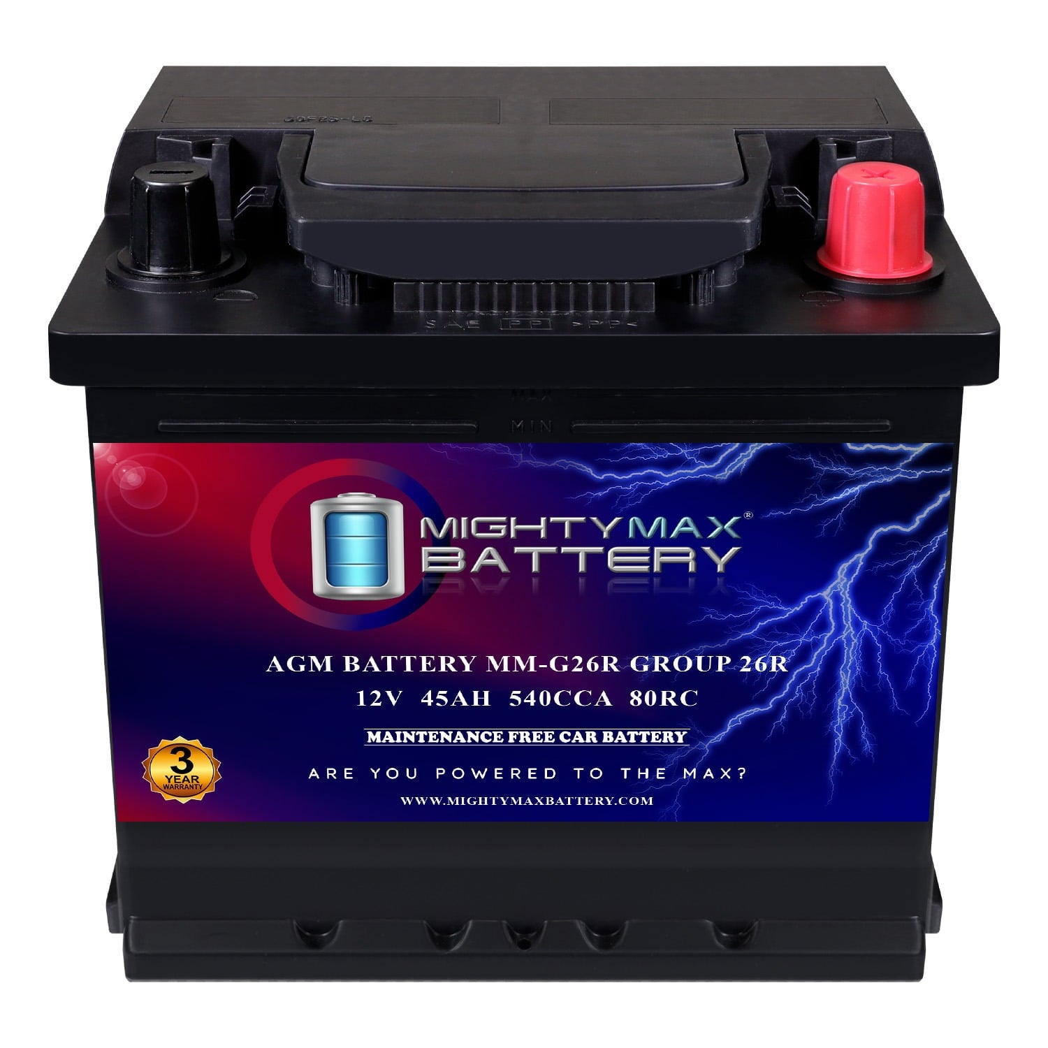 MM-H5 Start and Stop Car BCI Group Size 47 12V 60 AH, 100RC, 680 CCA Rechargeable AGM Car Battery