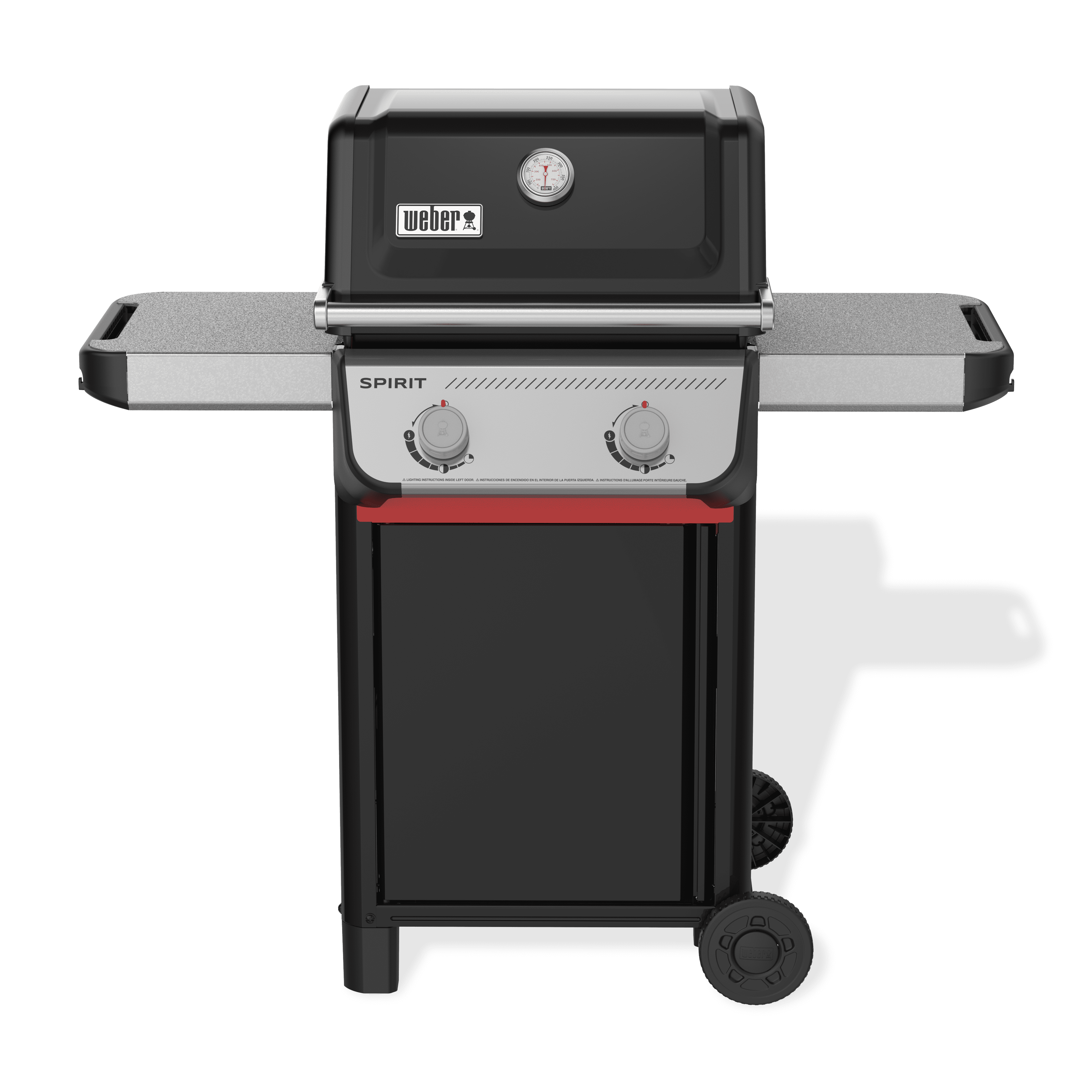 Weber Spirit Gas Grill, E-210 2 Burner Propane Gas Grill with Wheels, Black