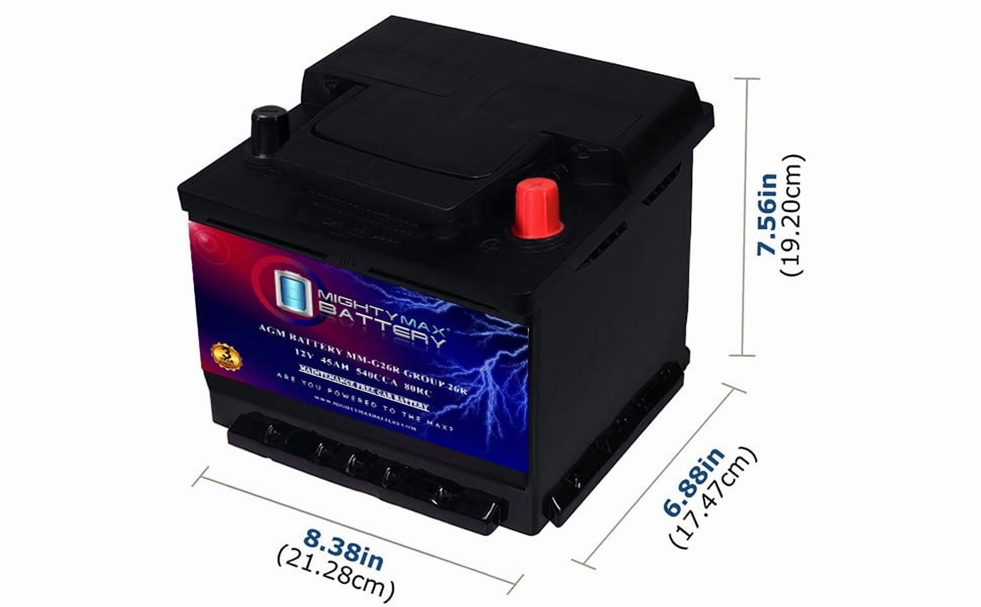 MM-H5 Start and Stop Car BCI Group Size 47 12V 60 AH, 100RC, 680 CCA Rechargeable AGM Car Battery