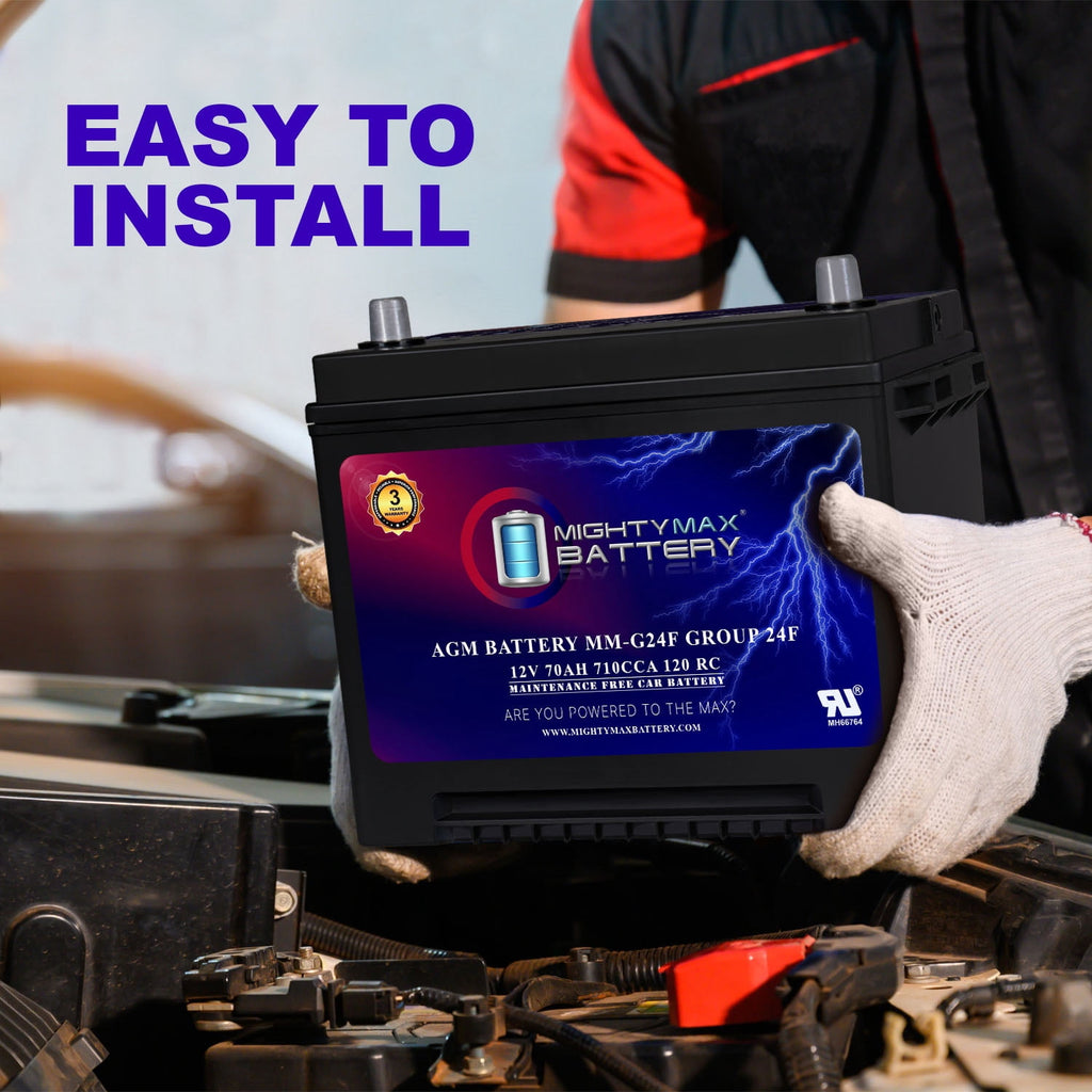 MM-H5 Start and Stop Car BCI Group Size 47 12V 60 AH, 100RC, 680 CCA Rechargeable AGM Car Battery