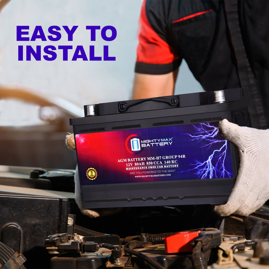 MM-H5 Start and Stop Car BCI Group Size 47 12V 60 AH, 100RC, 680 CCA Rechargeable AGM Car Battery