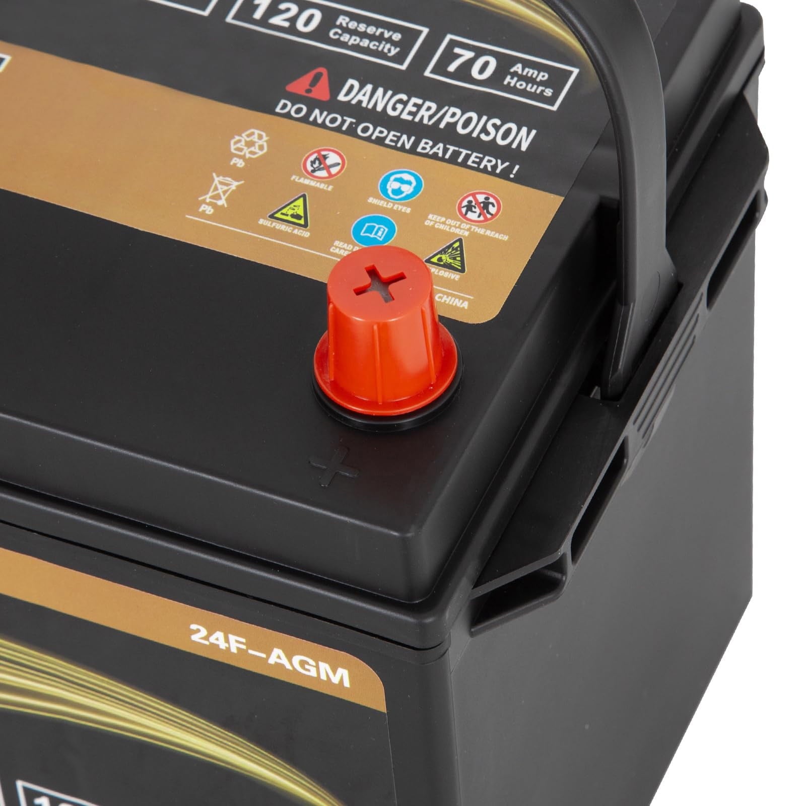 Autocessking Platinum AGM Battery, Group 47 Rechargeable Automotive Batteries for Car, 12V H5 680CCA 60Ah 100RC