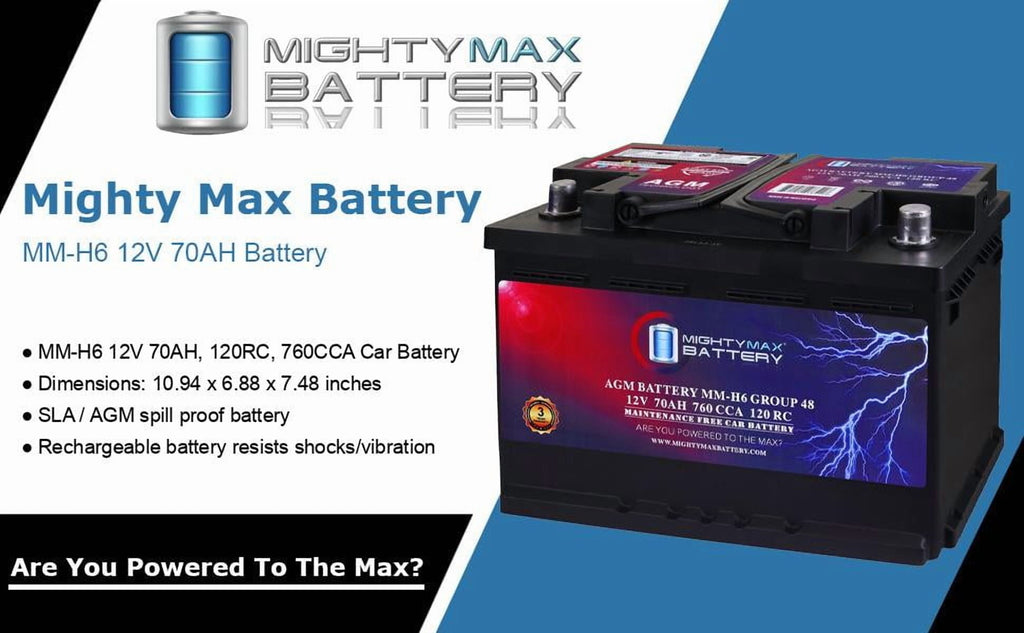MM-H5 Start and Stop Car BCI Group Size 47 12V 60 AH, 100RC, 680 CCA Rechargeable AGM Car Battery