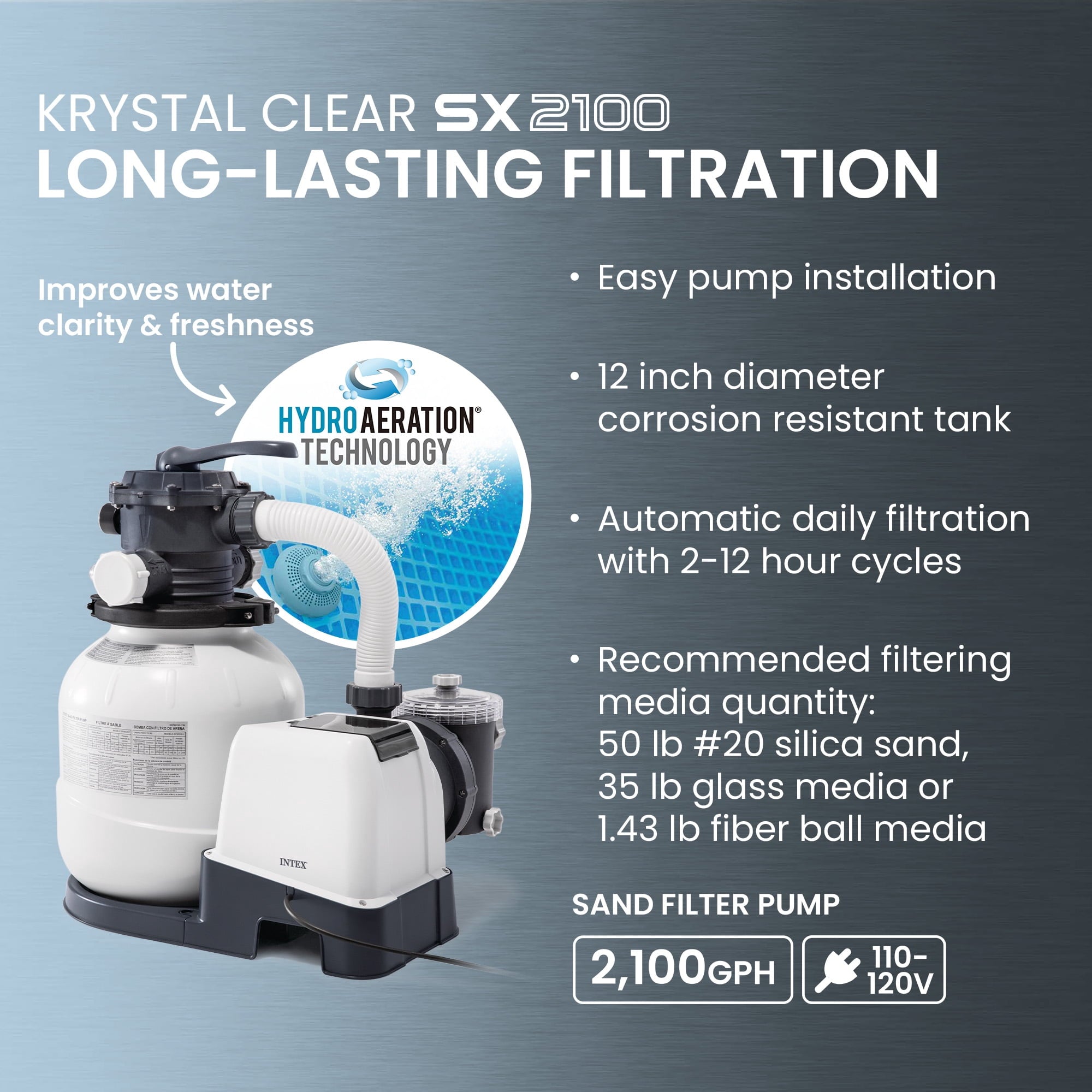 INTEX 18ft x 52in Ultra XTR Above Ground Swimming Pool, Sand Filter Pump, & Automatic Vacuum Cleaner