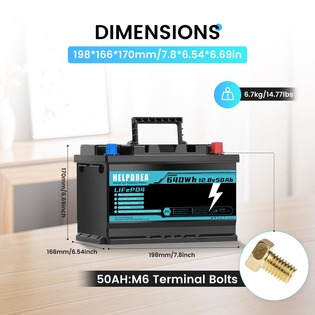 12v 50ah LiFePO4 Battery with 100A BMS Lithium Iron Phosphate Battery for Home Energy Storage Boat Marine Camping