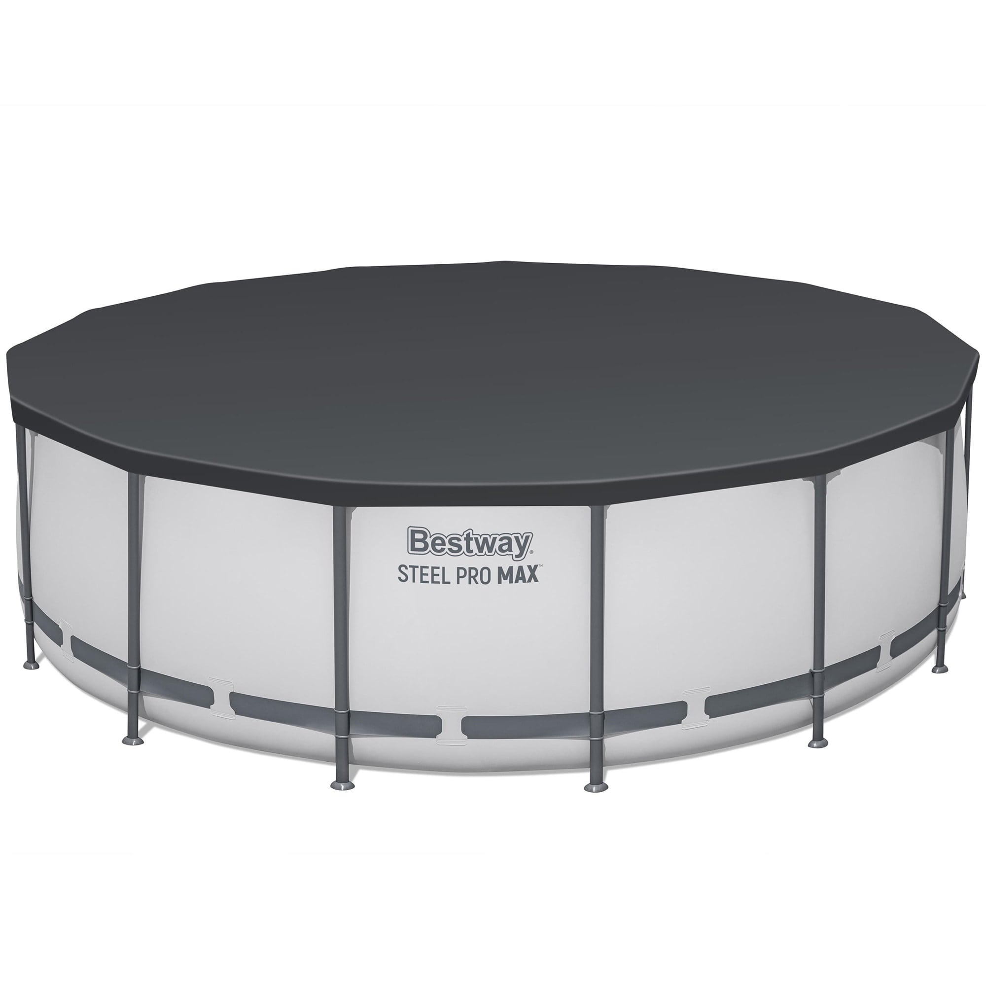 Bestway Steel Pro MAX 15'x42 Metal Frame Above Ground Pool Set w/ Pump, Ladder, & Cover