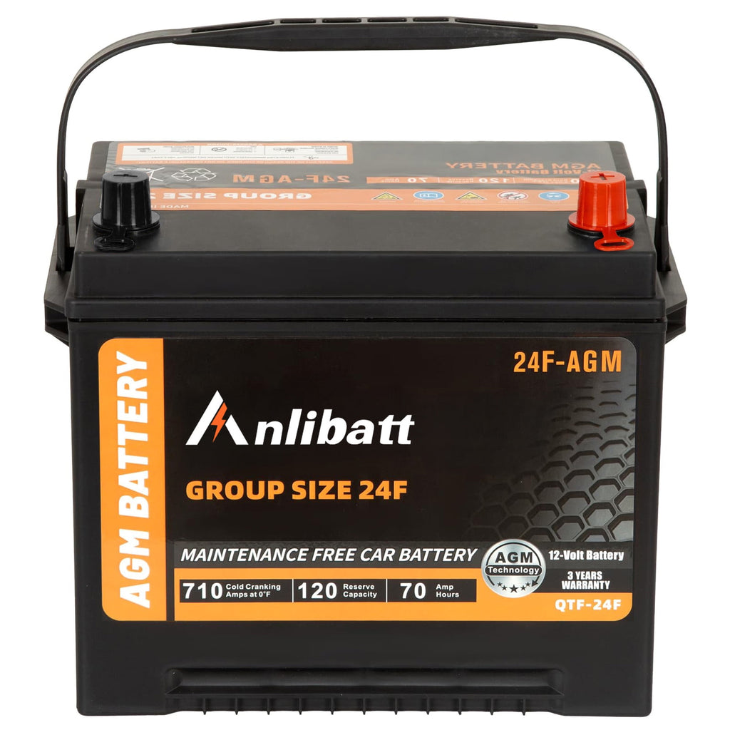 Anlibatt BCI Group 48 Battery, AGM 12 Volt Rechargeable Automotive Batteries for Car, H6 760CCA 70Ah 120RC, Maintenance Free