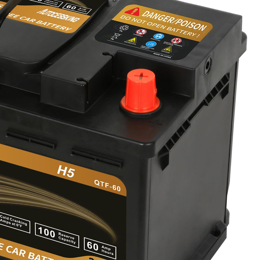 Autocessking Platinum AGM Battery, Group 47 Rechargeable Automotive Batteries for Car, 12V H5 680CCA 60Ah 100RC